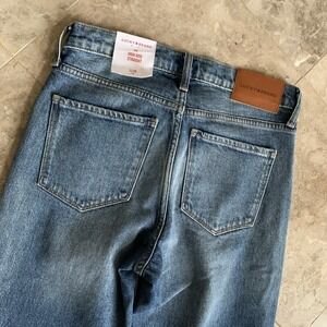 Lucky Brand Zoe High Rise Straight Jeans Womens 2/26 Blue Studded NWT